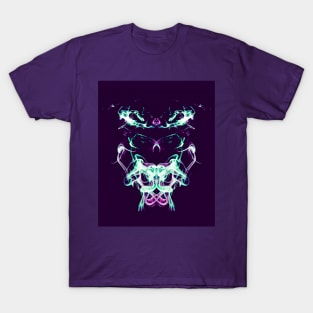 Abstract smoke trail creation of a ghostly head with tentacle mouth T-Shirt